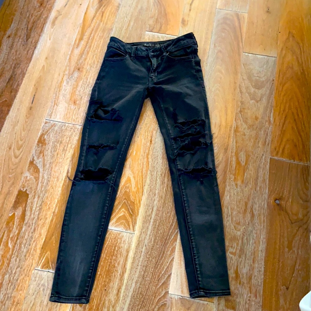 Ripped jeans black American Eagle Outfitters